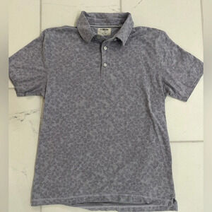 Linksoul Men Golf Short Sleeve Printed Astoria Polo Size Medium Light Purple